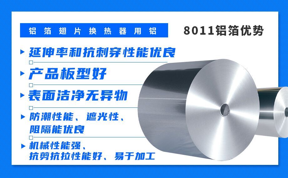 鋁箔翅片換熱器_散熱器用鋁8011鋁箔_空調(diào)表冷器用8011鋁帶廠家_價(jià)格